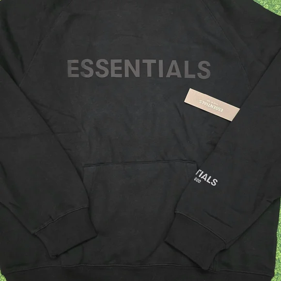 Essentials Classic Black Hoodie - Picture 2 of 11